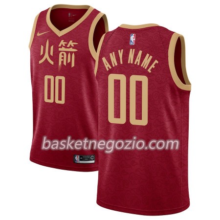 Canotte Uomo Houston Rockets Personalizzate 2018-19 Nike City Edition Rosso Swingman